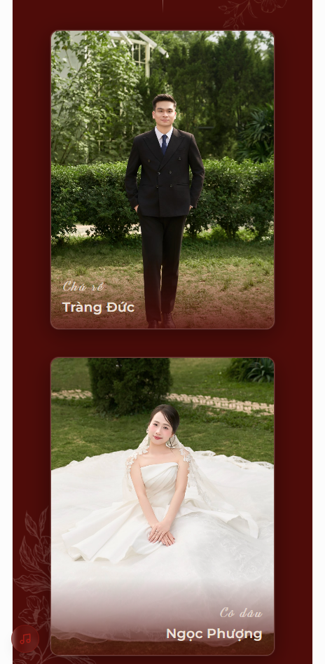 Mẫu thiệp cưới online Đỏ Thanh Lịch
