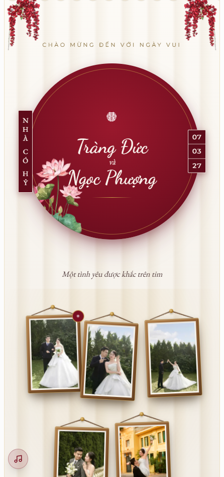 Mẫu thiệp cưới online Duyên dáng 03