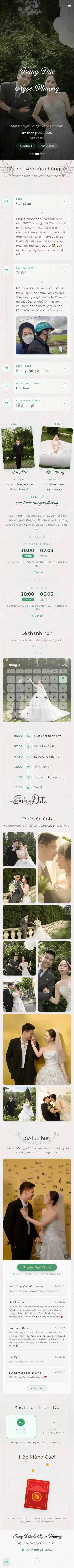 Mẫu thiệp cưới online Lãng mạn Lam
